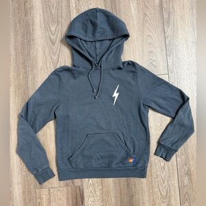 Aviator Nation Charcoal Bolt Stitched Pullover Hoodie - Women’s Size S